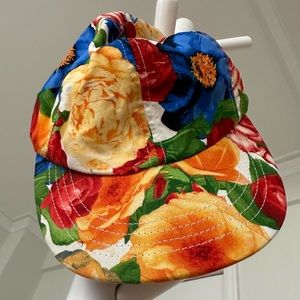 Unisex Multi-Colored Floral Adjustable Cap
